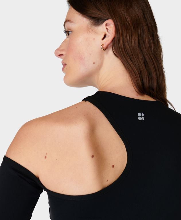 Sweaty Betty 女性 非対称カットアウトブラトップ L4RHF434 衣類 黒