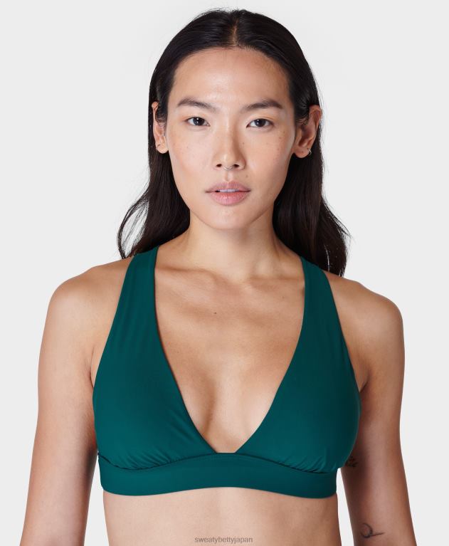 Sweaty Betty 女性 ペニンシュラ エクストラ ライフ ビキニトップ L4RHF436 衣類 淡水緑