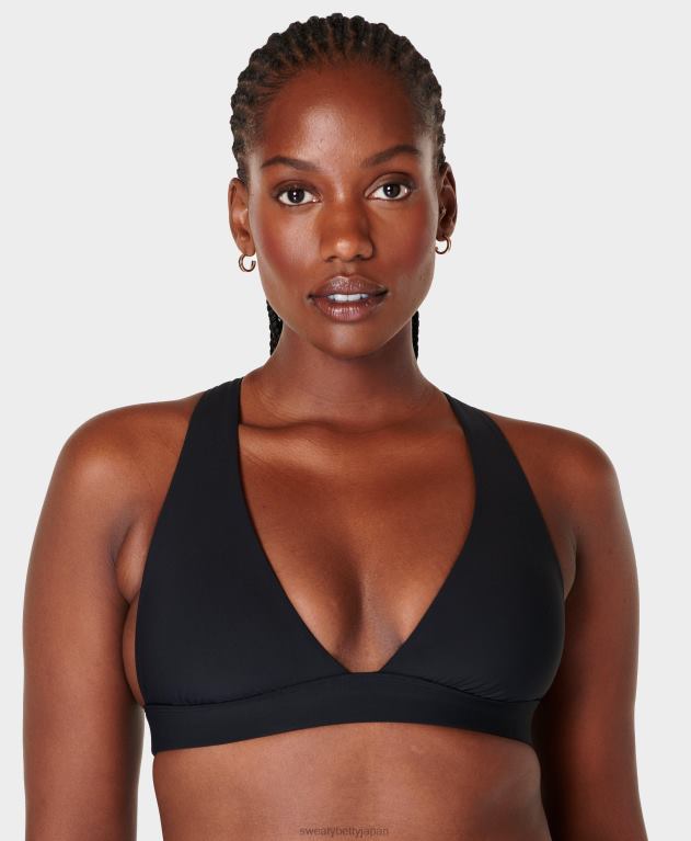 Sweaty Betty 女性 ペニンシュラ エクストラ ライフ ビキニトップ L4RHF437 衣類 黒