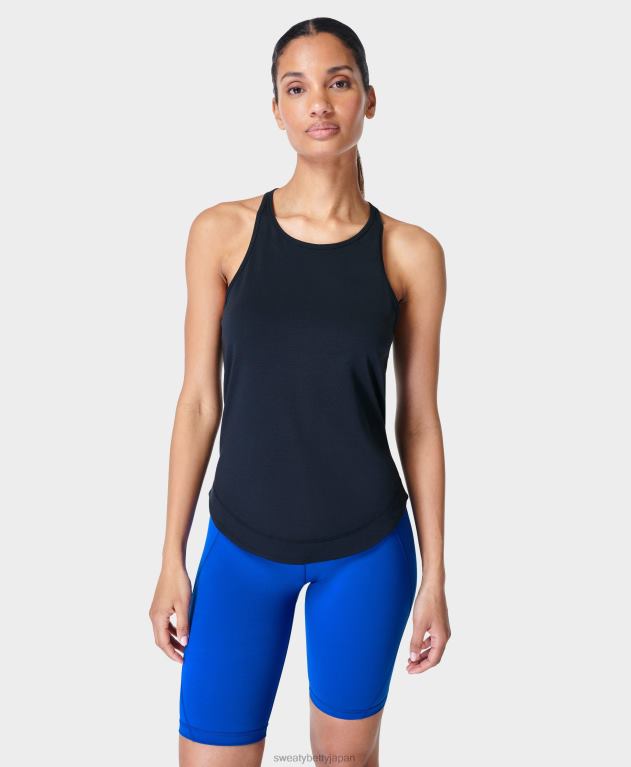 Sweaty Betty 女性 呼吸しやすいランニングタンク L4RHF475 衣類 黒