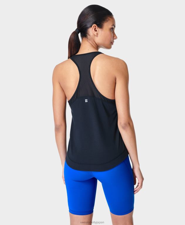 Sweaty Betty 女性 呼吸しやすいランニングタンク L4RHF475 衣類 黒