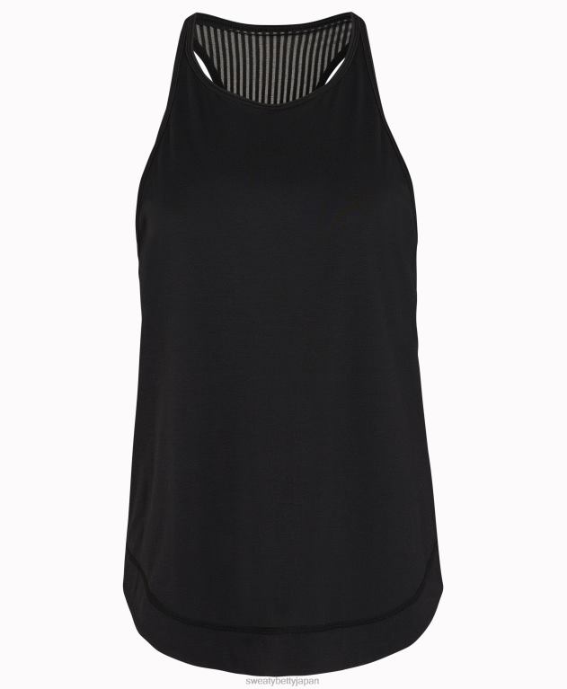 Sweaty Betty 女性 呼吸しやすいランニングタンク L4RHF475 衣類 黒