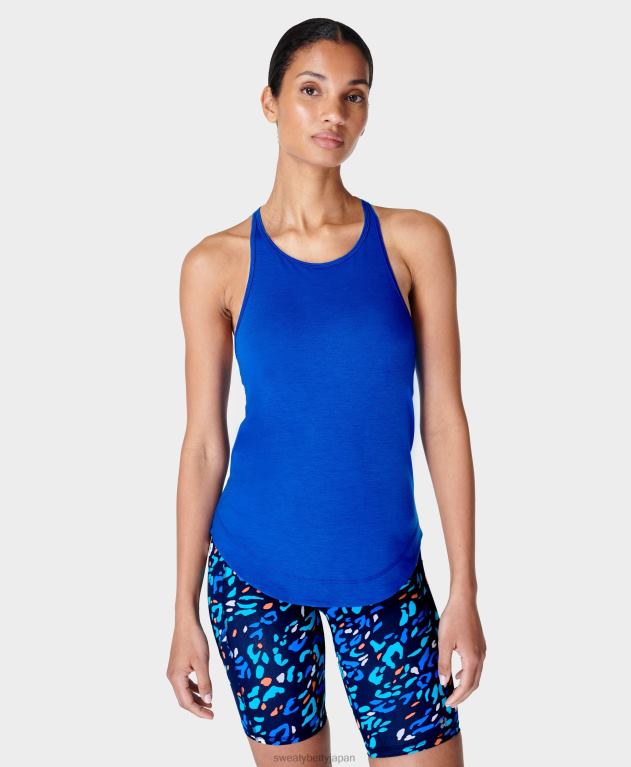 Sweaty Betty 女性 呼吸しやすいランニングタンク L4RHF477 衣類 ライトニングブルー