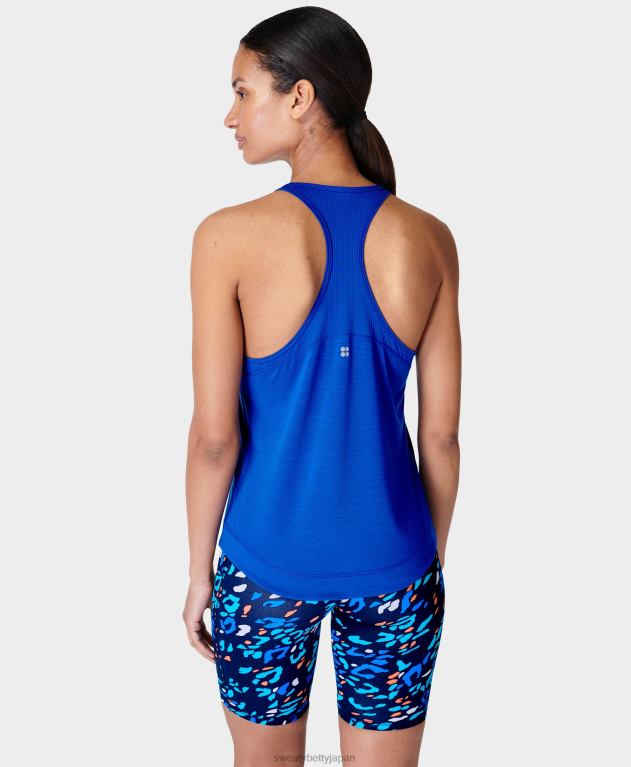 Sweaty Betty 女性 呼吸しやすいランニングタンク L4RHF477 衣類 ライトニングブルー