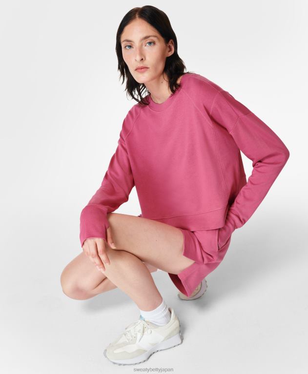 Sweaty Betty 女性 放課後クロップスウェットシャツ L4RHF504 衣類 アドベンチャーピンク