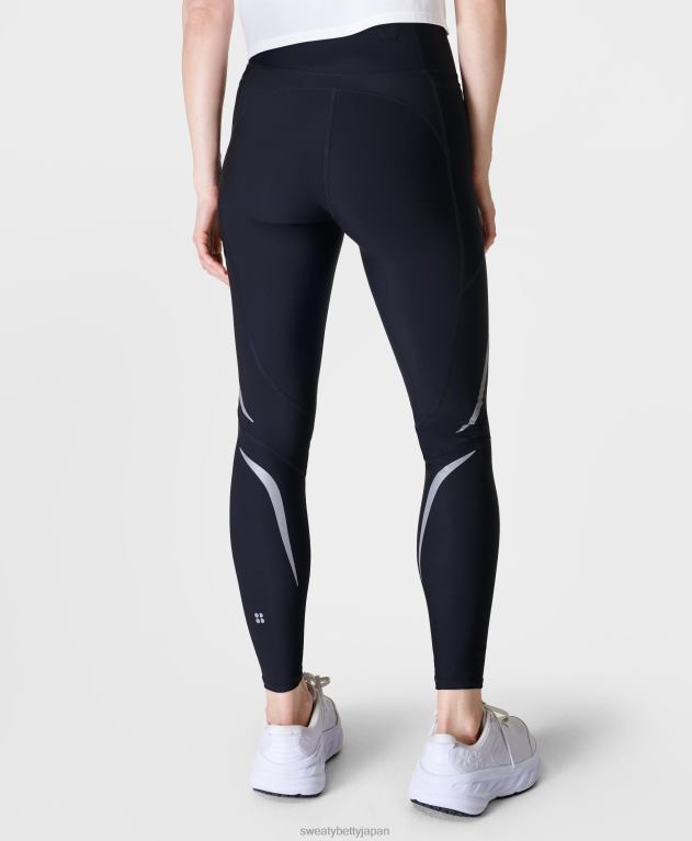 Sweaty Betty 女性 無重力イルミネーションランニングレギンス L4RHF519 衣類 黒