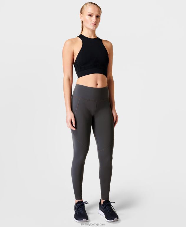 Sweaty Betty 女性 パワートレーニングレギンス L4RHF51 衣類 スレートグレー