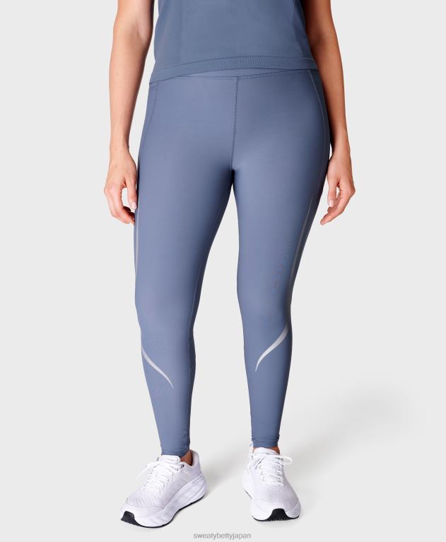 Sweaty Betty 女性 無重力イルミネーションランニングレギンス L4RHF521 衣類 無限の青