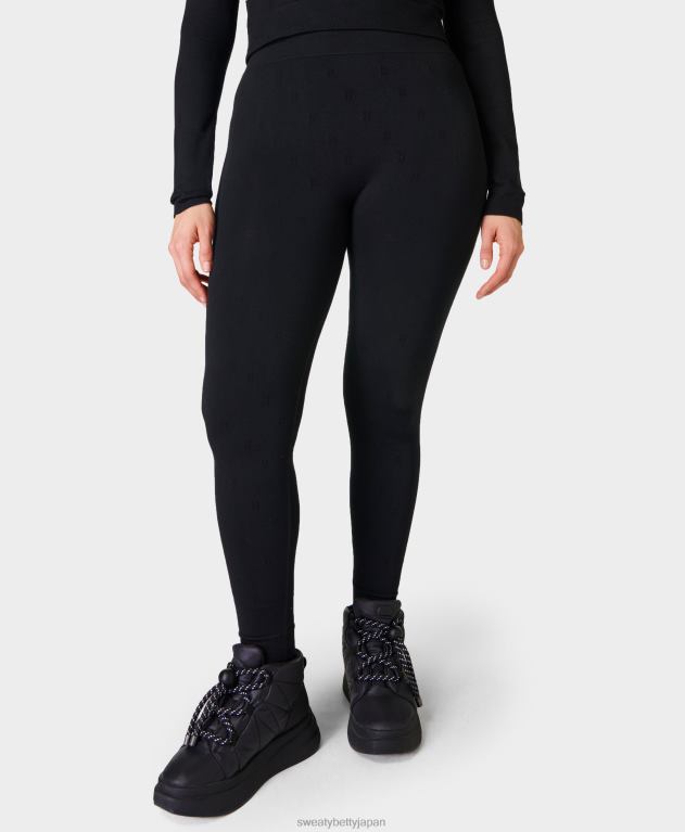 Sweaty Betty 女性 モーダルドットジャカードベースレイヤーレギンス L4RHF525 衣類 黒