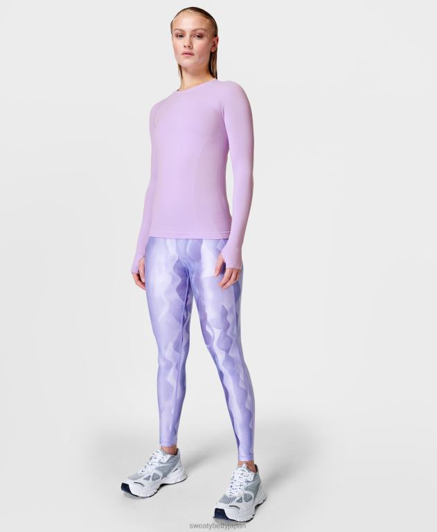 Sweaty Betty 女性 一日中レギンス L4RHF536 衣類 パープルのヴィンテージウェーブプリント