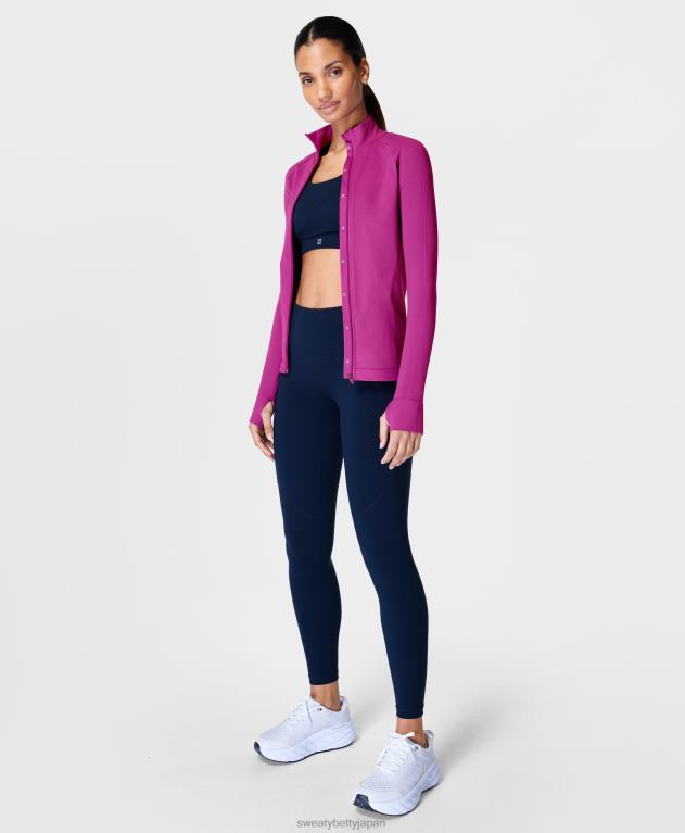 Sweaty Betty 女性 アスリート ダブルウェイト シームレス トレーニング ジップアップ L4RHF539 衣類 マルベックパープル