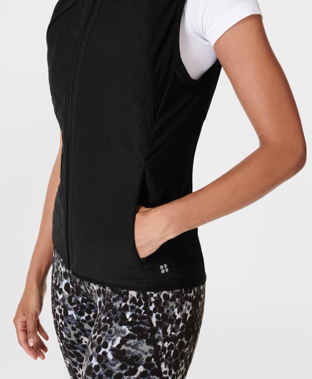 Sweaty Betty 女性 ライトスピードランニングベスト L4RHF546 衣類 黒