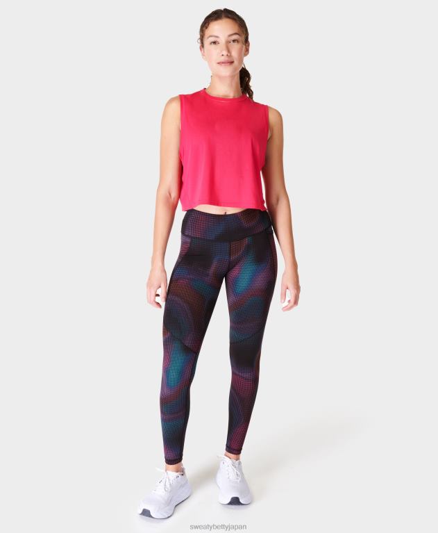 Sweaty Betty 女性 パワートレーニングレギンス L4RHF58 衣類 黒のグラデーションドットプリント