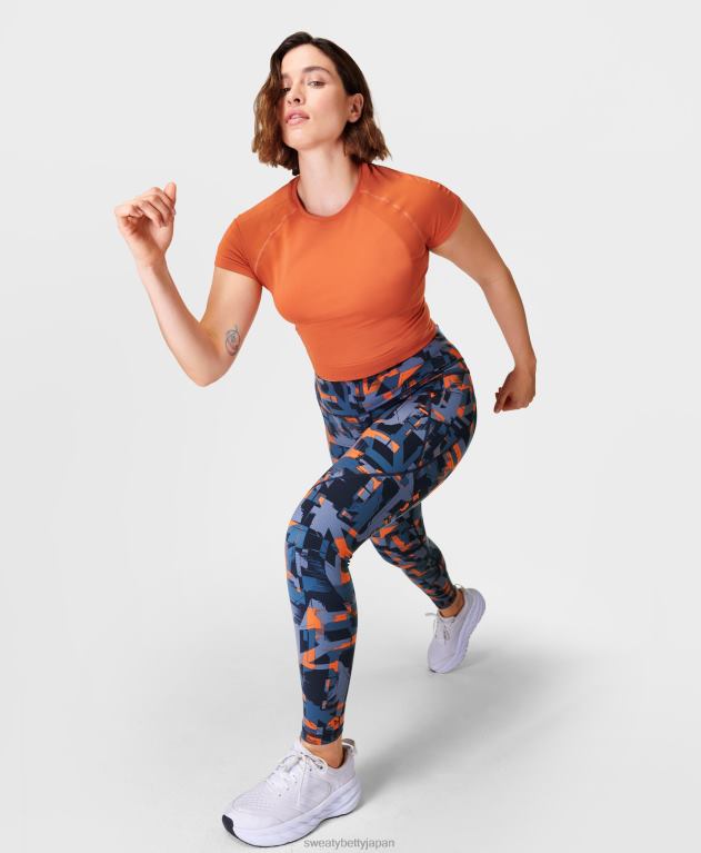 Sweaty Betty 女性 パワートレーニングレギンス L4RHF59 衣類 ブルースピードジオプリント