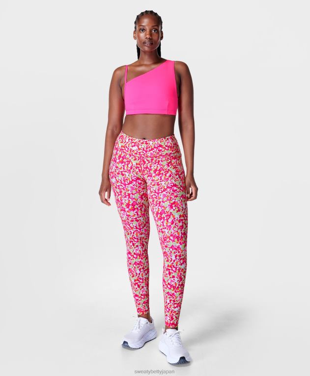 Sweaty Betty 女性 パワートレーニングレギンス L4RHF62 衣類 ピンクのダブプリント