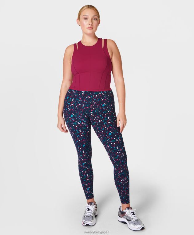 Sweaty Betty 女性 パワートレーニングレギンス L4RHF64 衣類 ブルーテラゾープリント