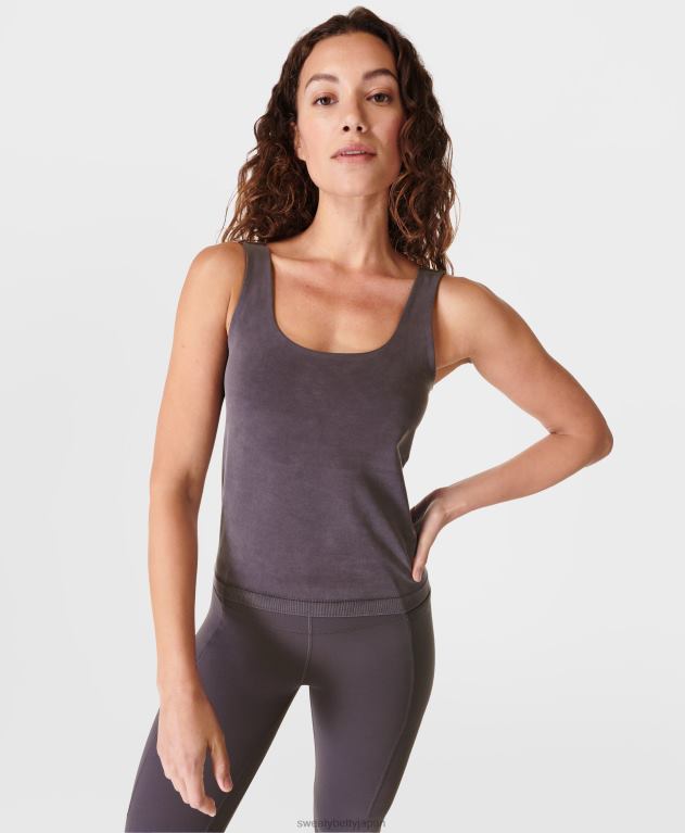 Sweaty Betty 女性 柔らかくシームレスなタンク L4RHF660 衣類 アーバングレー