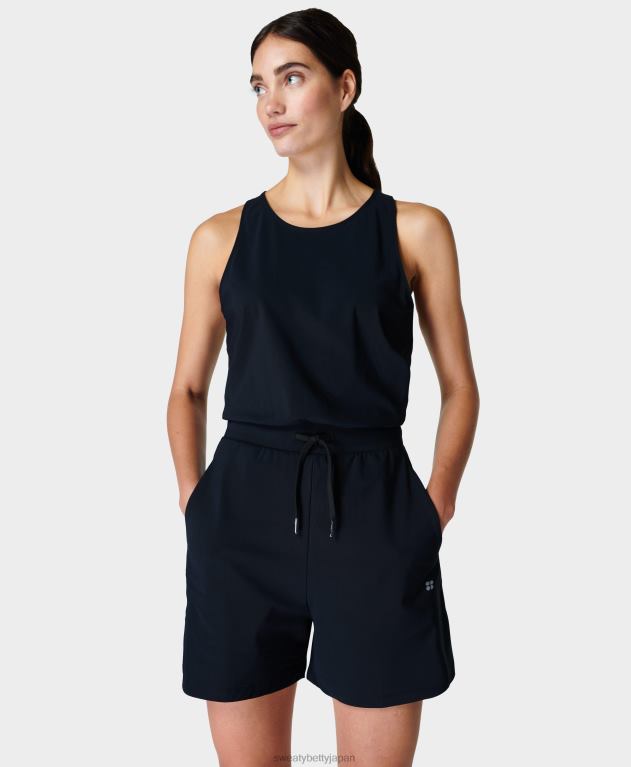 Sweaty Betty 女性 エクスプローラーロンパース L4RHF680 衣類 黒