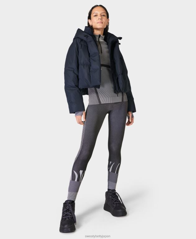 Sweaty Betty 女性 ハイテクアブストラクトベースレイヤーレギンス L4RHF686 衣類 黒