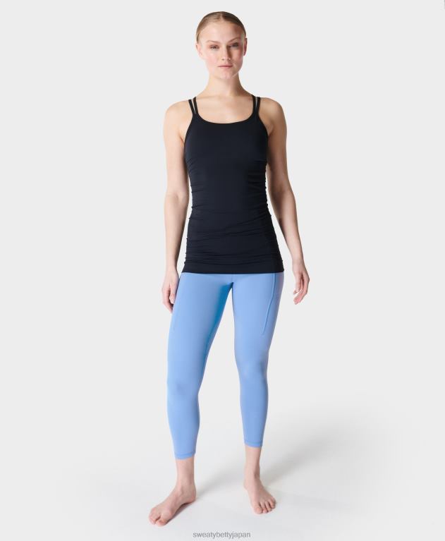 Sweaty Betty 女性 姿勢を整えるシームレスなヨガタンク L4RHF702 衣類 黒