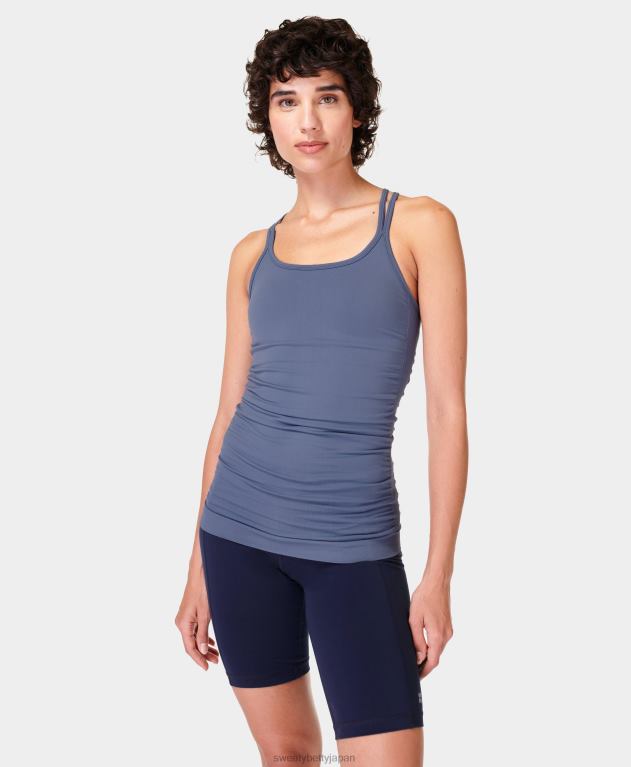 Sweaty Betty 女性 姿勢を整えるシームレスなヨガタンク L4RHF704 衣類 無限の青