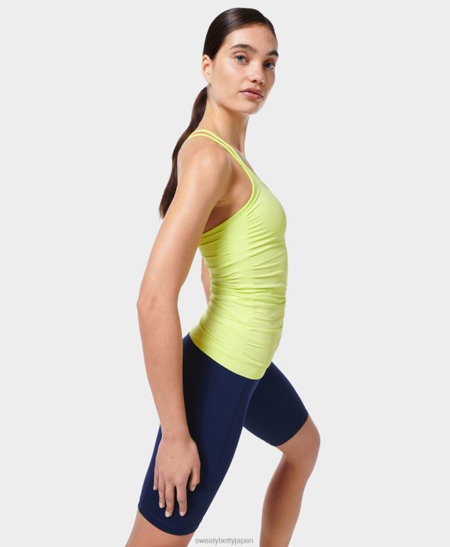 Sweaty Betty 女性 姿勢を整えるシームレスなヨガタンク L4RHF706 衣類 ポメログリーン