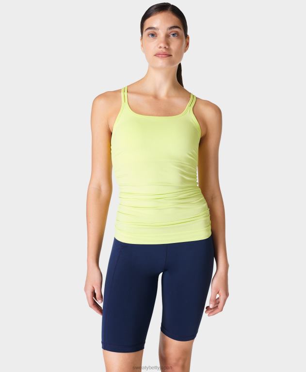 Sweaty Betty 女性 姿勢を整えるシームレスなヨガタンク L4RHF706 衣類 ポメログリーン