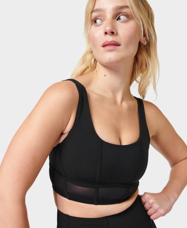 Sweaty Betty 女性 パワーコンターコルセットブラ L4RHF708 衣類 黒