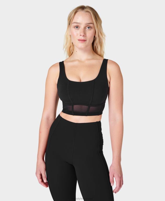 Sweaty Betty 女性 パワーコンターコルセットブラ L4RHF708 衣類 黒