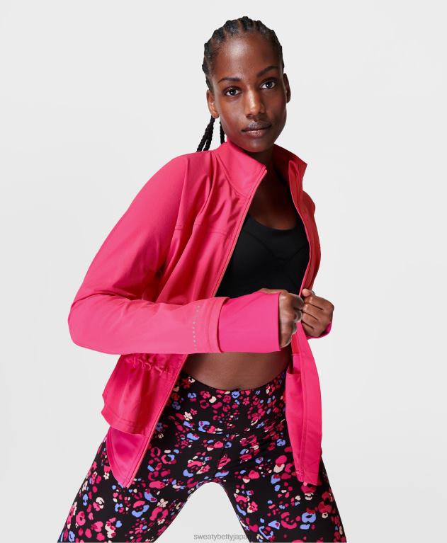 Sweaty Betty 女性 ファストレーンランニングジャケット L4RHF746 衣類 フランボワーズピンク