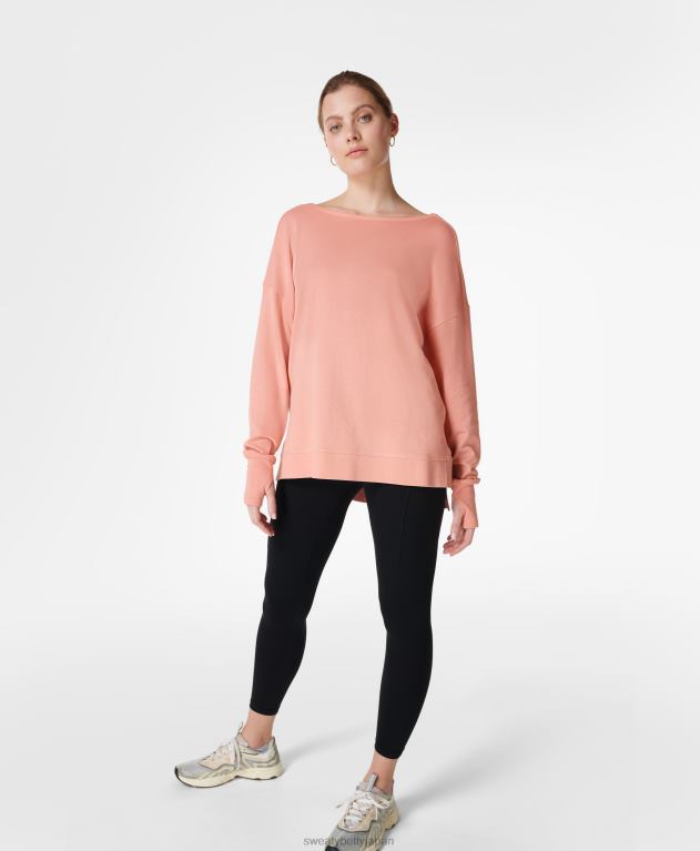 Sweaty Betty 女性 アフタークラスクロスバックスウェットシャツ L4RHF756 衣類 ブルームピンク