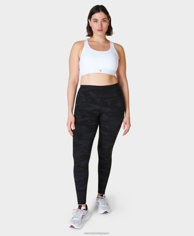 Sweaty Betty 女性 パワートレーニングレギンス L4RHF76 衣類 ウルトラブラックカモプリント