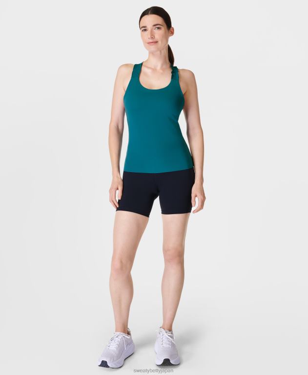 Sweaty Betty 女性 パワークロスバックタンク L4RHF802 衣類 キャビンブルー