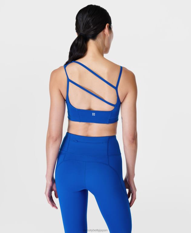 Sweaty Betty 女性 非対称スカルプブラ L4RHF823 衣類 ライトニングブルー