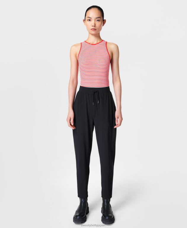 Sweaty Betty 女性 ハーパーレーサーリブタンク L4RHF841 衣類 チューリップの赤いストライプ