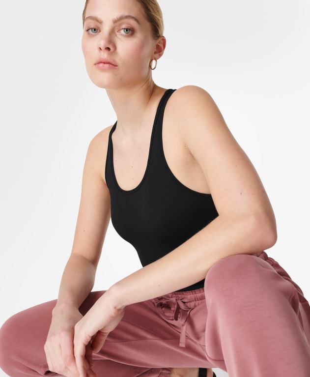 Sweaty Betty 女性 春のシームレスなタンクトップ L4RHF846 衣類 黒