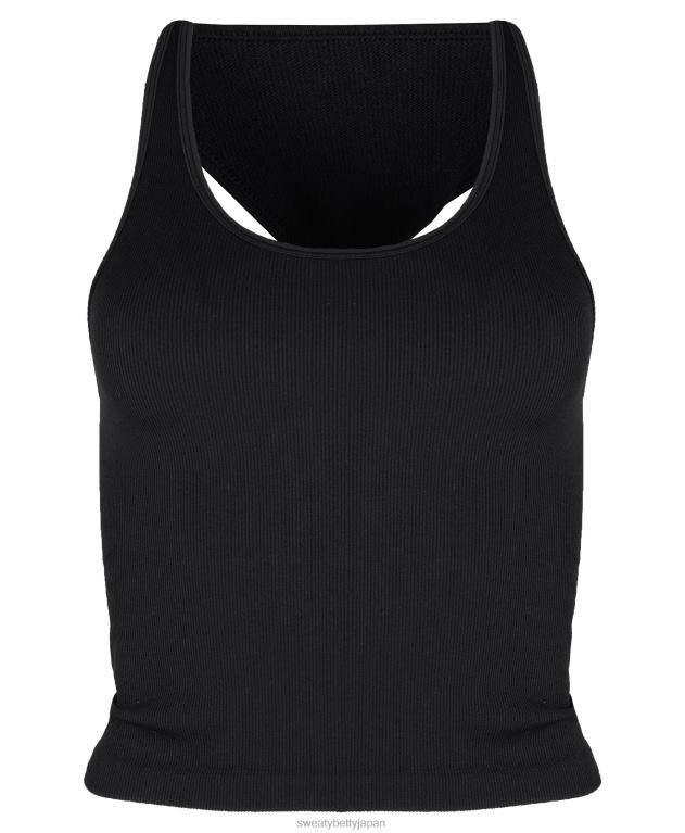 Sweaty Betty 女性 春のシームレスなタンクトップ L4RHF846 衣類 黒