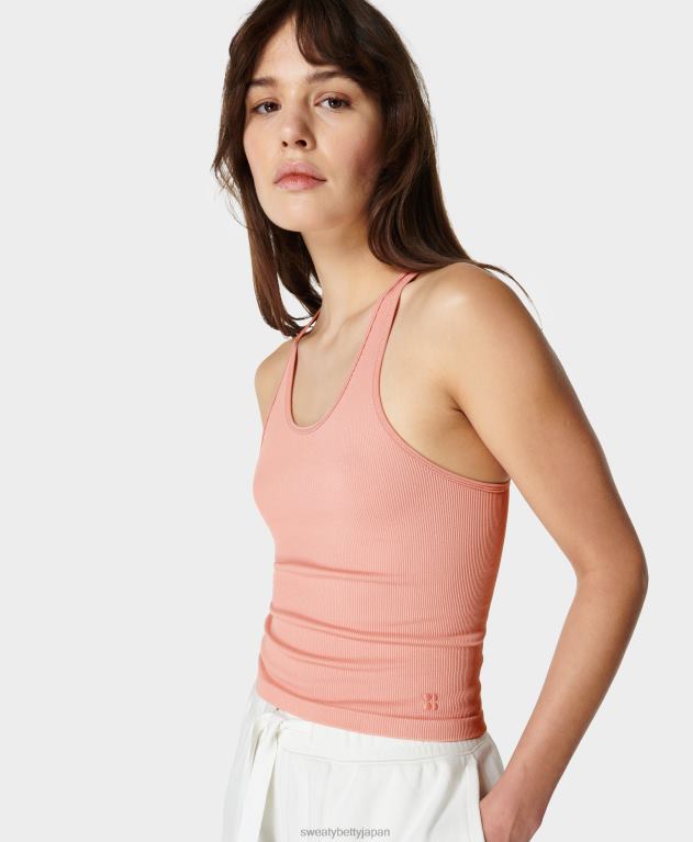 Sweaty Betty 女性 春のシームレスなタンクトップ L4RHF847 衣類 ブルームピンク