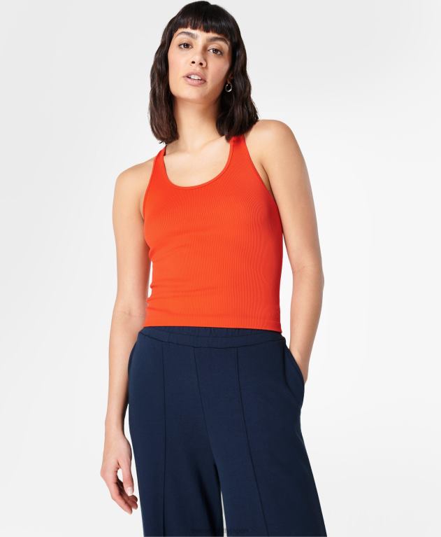 Sweaty Betty 女性 春のシームレスなタンクトップ L4RHF849 衣類 リゾートレッド