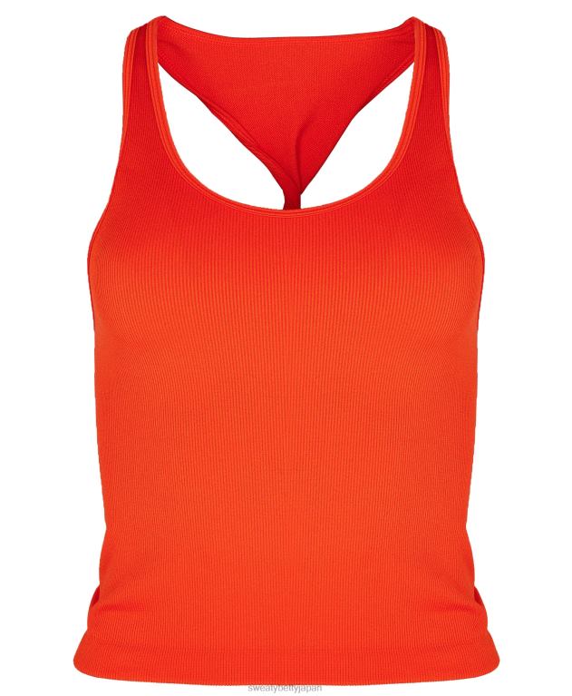 Sweaty Betty 女性 春のシームレスなタンクトップ L4RHF849 衣類 リゾートレッド