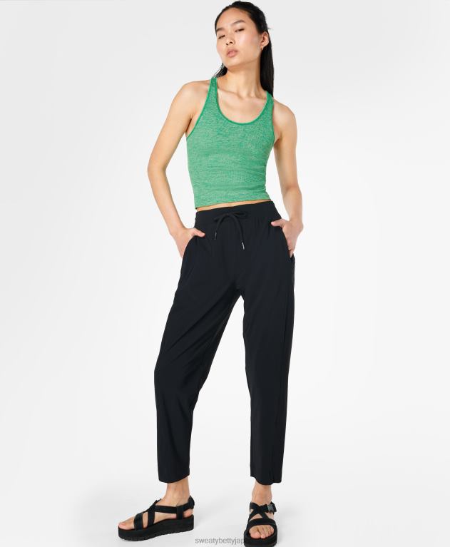 Sweaty Betty 女性 春のシームレスなタンクトップ L4RHF850 衣類 鮮やかなグリーンメランジ