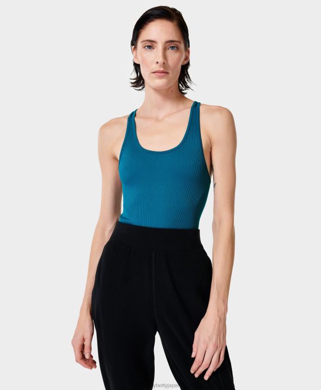 Sweaty Betty 女性 春のシームレスなタンクトップ L4RHF853 衣類 カスケードブルー