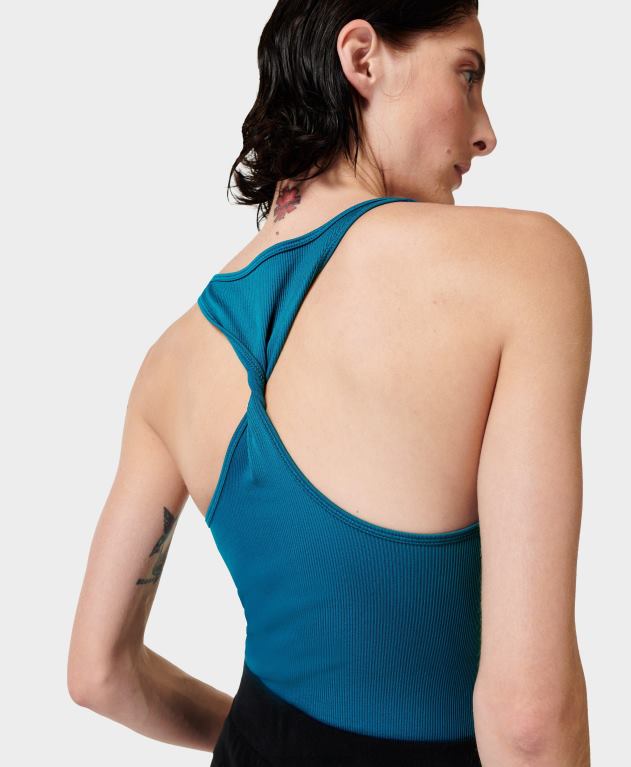 Sweaty Betty 女性 春のシームレスなタンクトップ L4RHF853 衣類 カスケードブルー