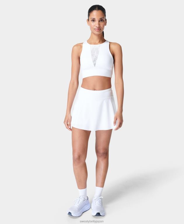 Sweaty Betty 女性 エアリアルメッシュワークアウトブラ L4RHF902 衣類 白