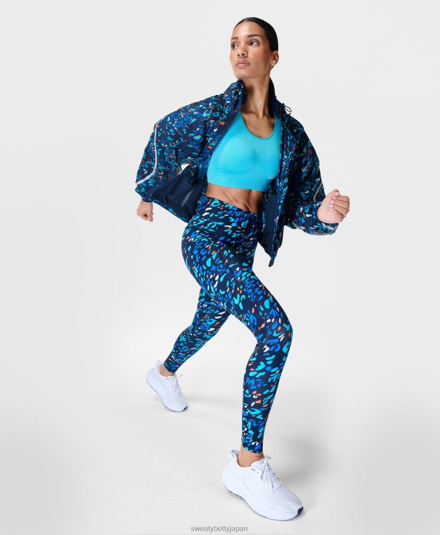 Sweaty Betty 女性 ゼログラビティ ハイウエスト ランニングレギンス L4RHF907 衣類 ブルーアニマルスペースプリント