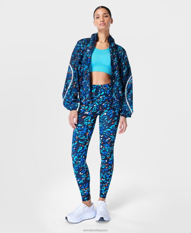 Sweaty Betty 女性 ゼログラビティ ハイウエスト ランニングレギンス L4RHF907 衣類 ブルーアニマルスペースプリント