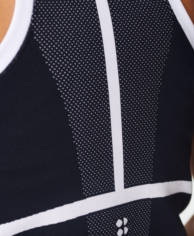 Sweaty Betty 女性 インターバルシームレストレーニングタンク L4RHF912 衣類 ネイビーブルー