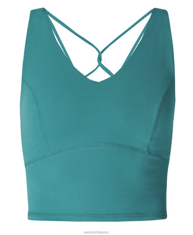 Sweaty Betty 女性 スーパーソフトクロップストラップバックトレーニングブラタンク L4RHF915 衣類 アゲートブルー