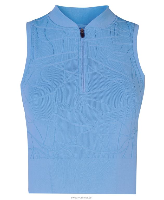 Sweaty Betty 女性 モーションジャカードシームレスクロップタンク L4RHF924 衣類 レガッタブルー