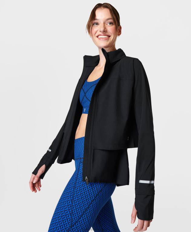 Sweaty Betty 女性 ファストトラックランニングジャケット L4RHF93 衣類 黒